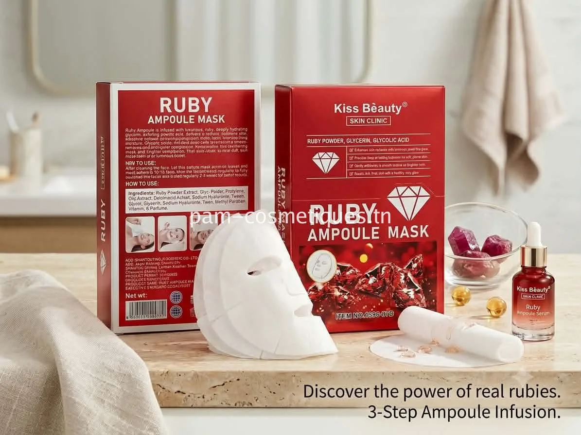 Masque Visage Kiss Beauty Ruby Ampoule Mask